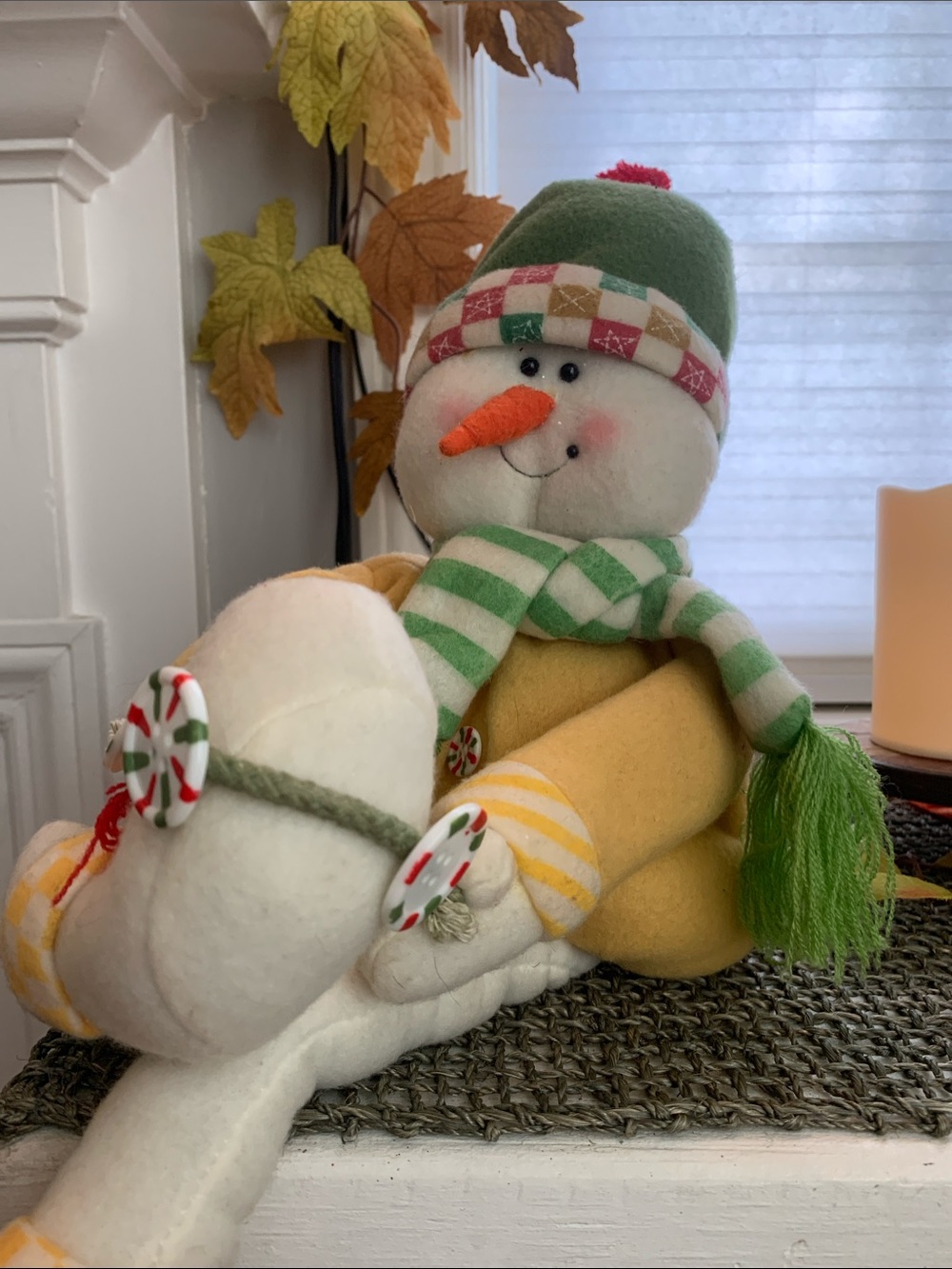 Vintage Charming Group LTD Plush Holiday Snowman Figurine